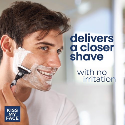Kiss My Face Fragrance Free Moisture Shave, Cedarwood and Bergamot, 4 In 1 Shaving Cream, Cruelty Free And Vegan, With Added Olive Oil And Aloe Leaf Extract, Vitamin E Rich, 11 fl Oz, 4 Pack