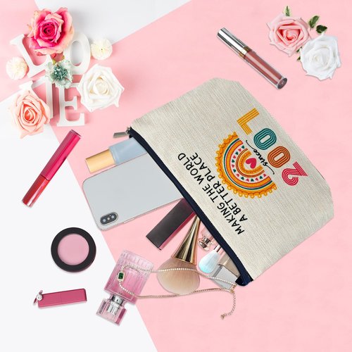 ancpeany 19th Birthday Gifts for Girls Makeup Bag, 2007 Happy 19th Birthday Decorations for Teen Girls, 19 Year Old Girl Birthday Gifts for Daughter, Sister, Granddaughter, Cosmetic Travel Pouch