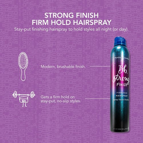 Bumble and bumble. Strong Finish Firm Hold Hairspray - Long Lasting Hold & Brushable Finish | 10 Ounce