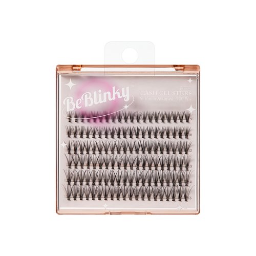 BeBlinky False Eyelashes, Lash Extension Kit 06, 9mm-16mm, Narrow Band, Easy to Apply and Remove, No Damage to Natural Eyelashes, 120 Lash Clusters - Natural