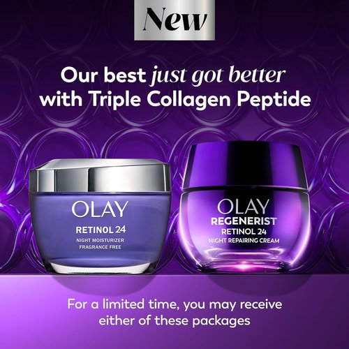 Olay Retinol Night Cream - Anti-Aging Face Moisturizer, Fragrance-Free, 1.7oz | Smooth Fine Lines & Hydrate Skin