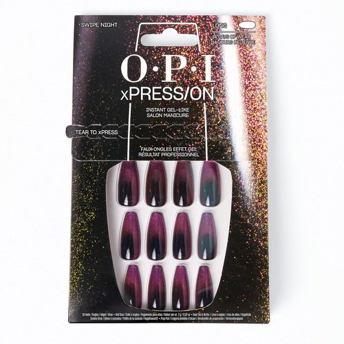 OPI Press-On Nails - Professional Nail Art Kit with Short Round, Long Almond & Coffin Shapes