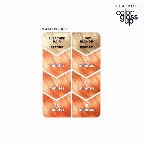 Clairol Color Gloss Up Temporary Hair Dye - Peach Please Color | Single Pack for Vibrant Shine