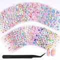 Beetles Nail Art Stickers 30 Sheets 3D Flower Nail Stickers Heart Nails Design Supplies DIY Decals for Decoration Nails Art for Women Girls