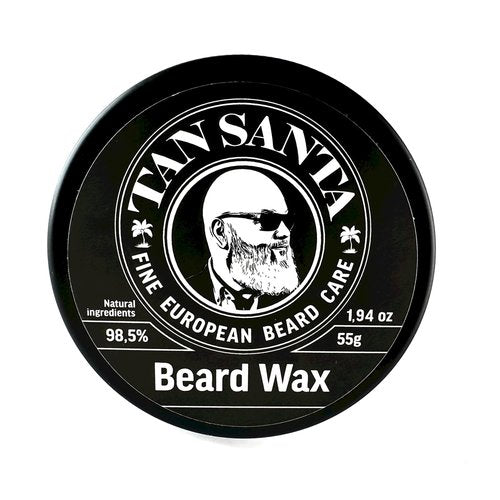 Tan Santa Beard Wax/Balm/Butter for Men With Bergamot Oil and Beeswax - Softener and Moisturizer for the Modern Man