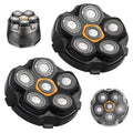 2 pcs Magnetic buckle 6 Blade head shaver Replacement heads Compatible with Wyklaus Redbreak Detona DOAO head shaver
