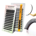 NAGARAKU Bouquet Eyelash Extensions, 5D Flower Spikes Lashes Premade 5D Flora Lash Extension, Matte Black Wispy Volume Eyelashes for Fairy Manga Style Salon Use 12 Rows (0.07 D Curl 8-15mm Mix)