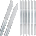 Maitys 6 Pieces Glass Cuticle Pusher Glass Cuticle Stick Set Double Sided Crystal Nail Files Precision Manicure Pedicure Pusher Tools(Dark Gray)