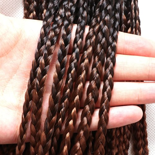 7 Packs 18 Inch Boho Goddess Box Braids Crochet Hair for Black Women (1B/30/27#, 18 Inch (Pack of 7))