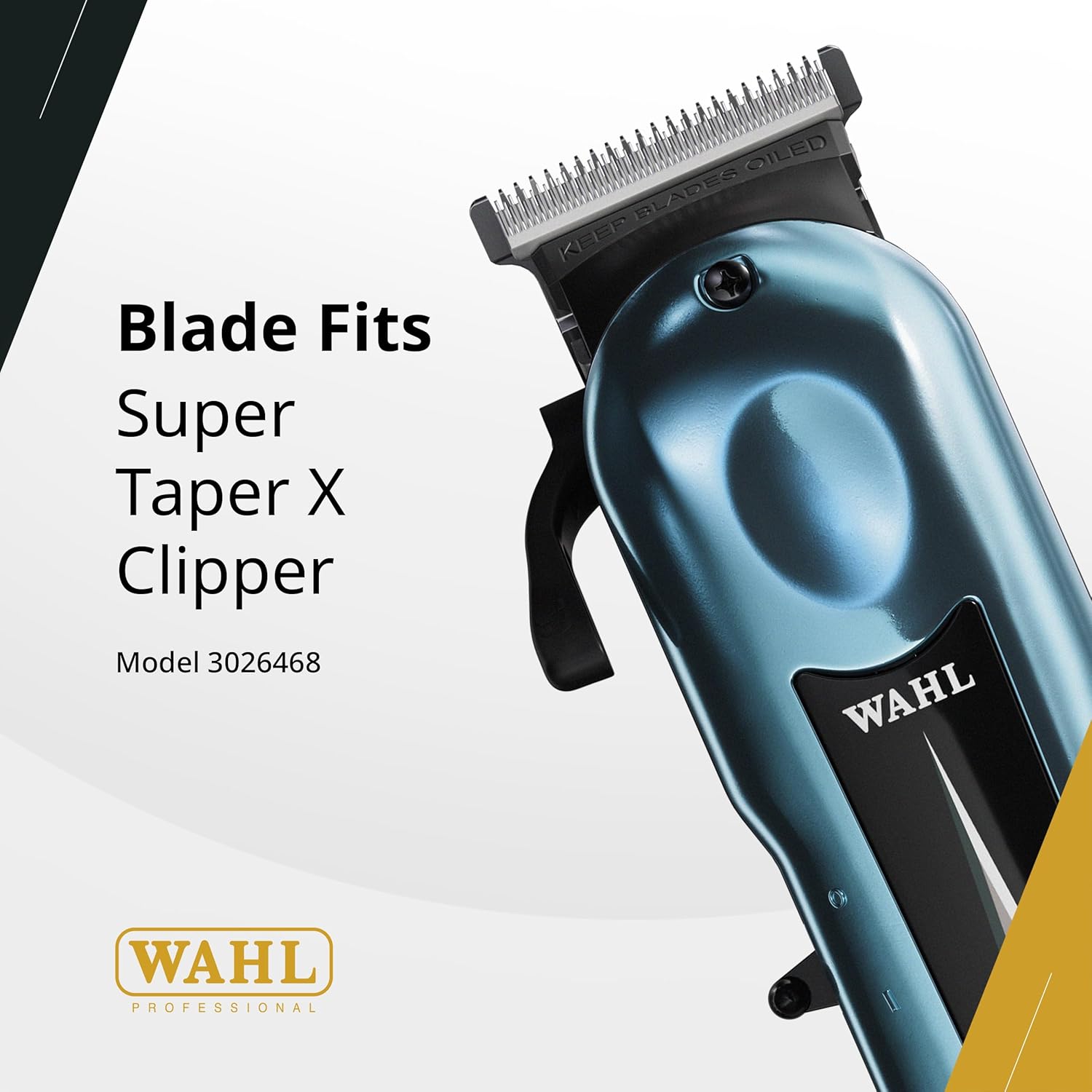Wahl Professional Super Taper X Replacement Blade - Stagger-Tooth T-Blade Refill | Silver Finish