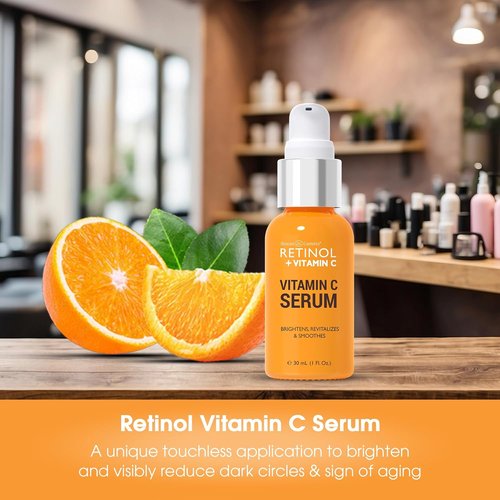 LIVAURA Retinol + Vitamin C Face Serum - Anti-Aging Formula for Even Skin Tone & Radiance - 1 FL. Oz