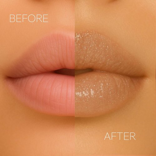 Formless Beauty by Jenny McCarthy Lip Gloss - Hydrating Radiance in Nude with Bronze Glitter | Non-Toxic, High-Shine Finish