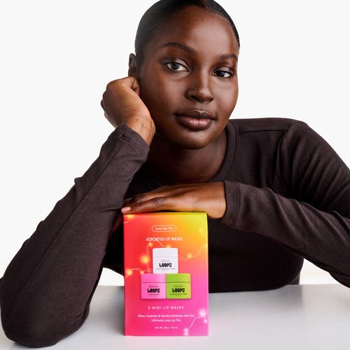 LOOPS Luxe Lips Trio Ultra Hydrating Lip Masks - Exfoliate, and Restore Hydration Below the Surface - Lip Balm, Stocking Stuffer