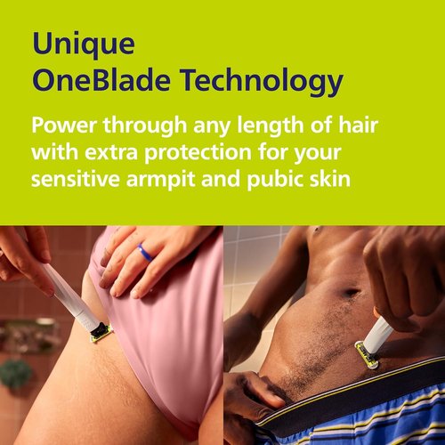 Philips Norelco OneBlade Intimate Grooming - Trim & Shave with Extra Skin Protection | Model QP1924/70
