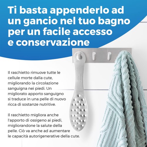 Stainless Steel Foot Scraper | Professional Double-Sided Foot File Callus Remover for Feet | Foot Rasp Scrubber for Wet Or Dry Skin | Easy to Clean Pedicure Tool, Heel Grater for Feet