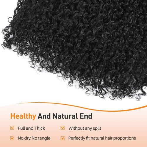 Ms Taj Burmese Curly Hair Bundles 16 18 20 Inch Water Wave with Spiral End Raw Burmese Curly Bundles for Women Protein Synthetic Hair Boast A Human Hair Like Touch for Quick Weave