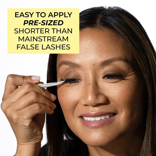 Best Lashes for Hooded Eyes - Weightless, Natural, Strip False Eyelashes - Designed for Hooded Eyelids - Medium Style - Hannah Cho Beauty