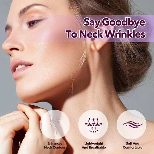 Bocello 20PCS Neck Tape Lifting Invisible, Neck Lift Tape, Reusable Face Lifting Tape Invisible, High Elastic Strips for Double Chin Ne-ck Jowls, Improve Ne-ck Lines and Wrinkles