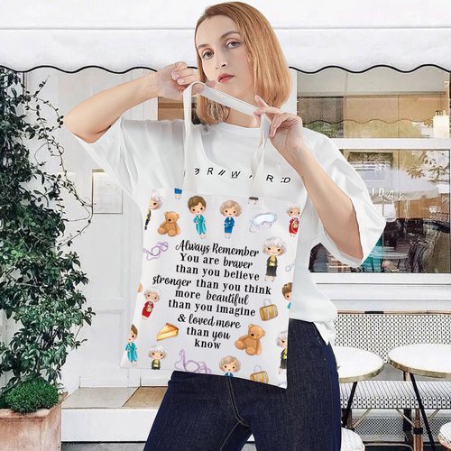 LEVLO Golden Inspired Cosmetic Make Up Bag Golden TV Show Fans Gift You Are Braver Stronger Smarter Than You Think Makeup Zipper Pouch Bag For Women Girls (Golden T)