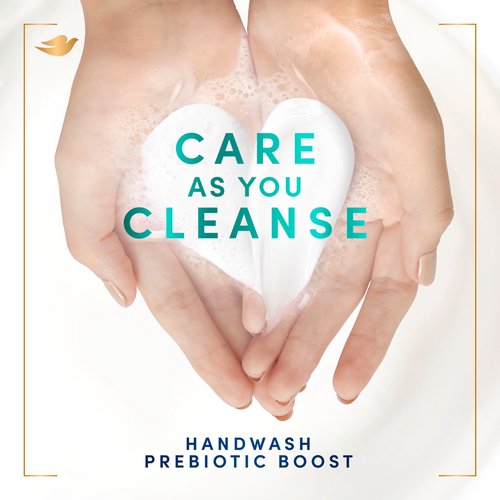 Dove Prebiotic Boost Hand Wash Gentle Detox 4 Count for Lasting Softness, with Marine Algae & Adaptogen, 12 oz