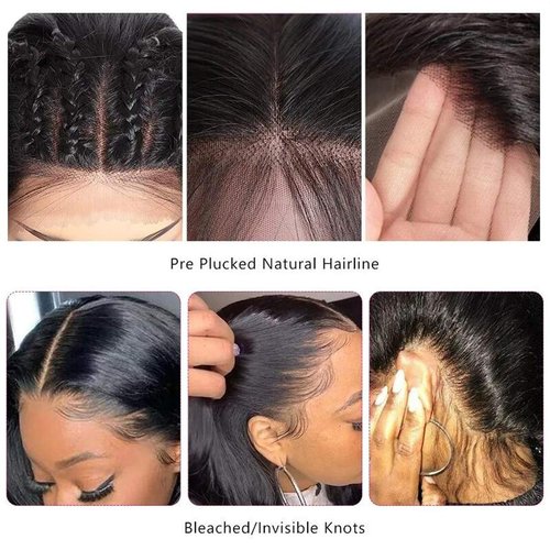 6x6 Hd Lace Closure Straight Free Part Unprocessed Virgin Brazilian Human Hair Lace Pieces With Baby Hair Bleached Knots Wet And Wavy Sew In Hair Extensions Natural Color 14 Inch