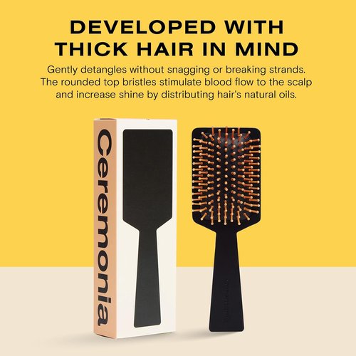 Ceremonia Bamboo Paddle Brush - Sustainable Hair Brush for Thick Hair & Scalp Stimulation