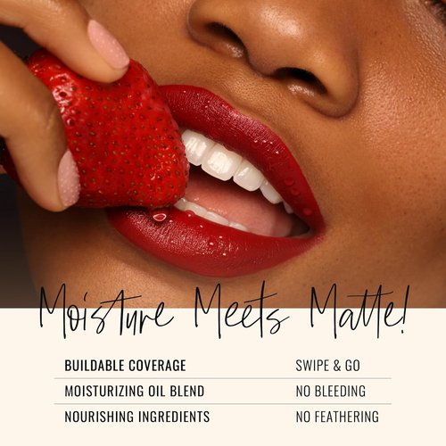 Runway Rogue 90s Vibe Lipstick - Moisturizing Matte Dark Burgundy in Midnight Merlot ‘1993’
