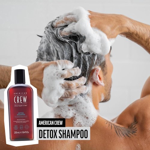 American Crew Detox Shampoo - Vegan Citrus Mint Formula for Men | 33.8 Fl Oz