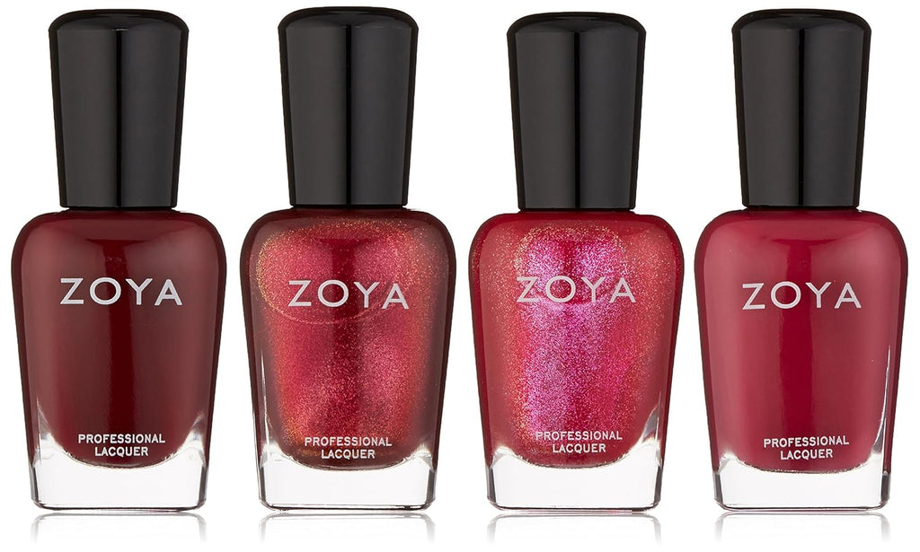 Zoya Nail Polish Quad Set - Festive Fa La La La La Colors for Stunning Manicures