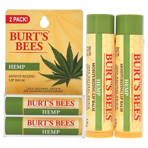 Burt's Bees Hemp Lip Balm - Moisturizing Formula for Soft Lips | 2 oz Unisex Size