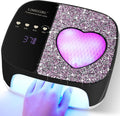 LIMEGIRL UV LED Nail Lamp Kit - Professional Fast Curing Black Dryer with 4 Timer Settings | Cordless Rechargeable Nail Art Machine for Home & Salon