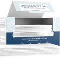 Dermacotton 100% Pure Cotton Face Towels – 80 Count Large Disposable Wash Cloths for Face Washing, Makeup Removal & Acne Care | Ultra Soft, Hypoallergenic & Fragrance-Free