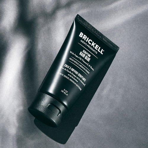 Brickell Men's Hair Styling Glue - All-Day Hold for Sculpting & Shaping Hair | 2 Ounce Scented