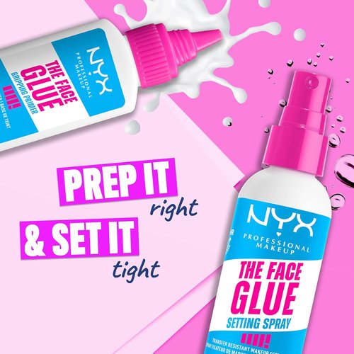 NYX Professional Makeup Face Glue Setting Spray - Waterproof & Transfer-Resistant, 24HR Hold