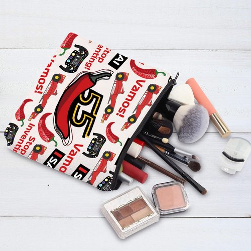 G2TUP Racing Car Cosmetic Bag Racer Fans Gift Stop Inventing Racing Zipper Pouch Bag Racer Merchandise (Stop Inventing)