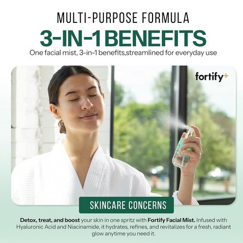 Fortify Skincare Niacinamide & Hyaluronic Acid Face Mist - Hydrating, Soothing, Anti-Aging Spray | 2.87 Oz