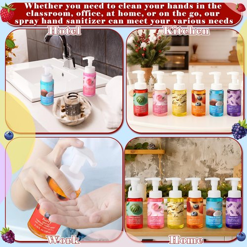 Swiffen 6 Pack Foaming Hand Soap with Pump Care Moisturizing Liquid Fruity Scented Foam Hand Wash Employee Appreciation Gift Bulk 2026 New Year Gift for Kitchen Bathroom Family Teacher 8.75 Fl. oz