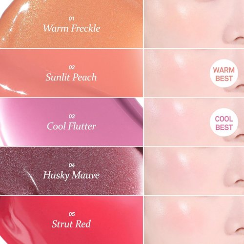 Hince Dewy Liquid Cheek - Glowy Liquid Blush for Radiant Skin | Hydrating Finish, 0.2 Fl Oz (Husky Mauve)