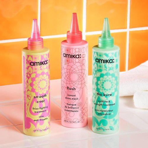 Amika Flash Instant Shine Mask - Nourishing Hair Treatment for Brilliant Shine | 8 oz