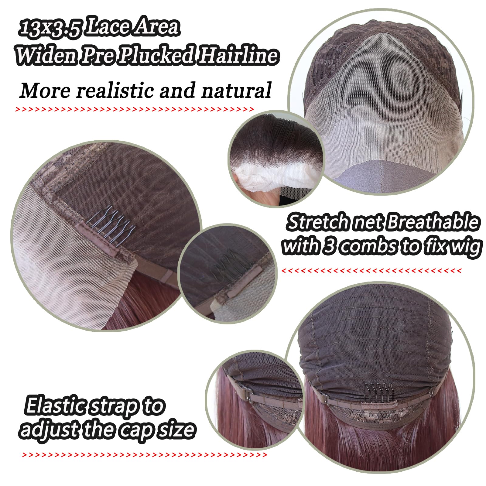 Zigzag Hair Lace Front Wigs - Long Straight Synthetic Pre Plucked with Natural Hairline, Heat Resistant, Glueless Silver Synthetic Lace Wig