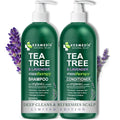 KESMEDIK Tea Tree Lavender Shampoo & Conditioner Set - Soothes Dry Scalp, Sulfate & Paraben-Free, 16 fl oz Each