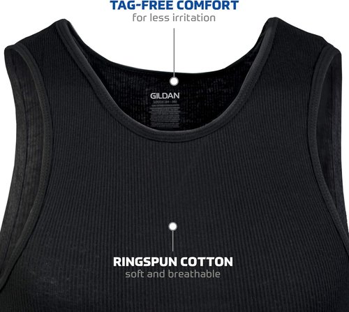 Gildan Men's A-Shirts | Comfortable Multipack Tanks for Everyday Wear - Various Sizes Available
