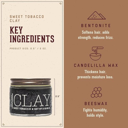 18.21 Man Made Hair Styling Clay - Original Sweet Tobacco Scent, Matte Finish | 2oz Size