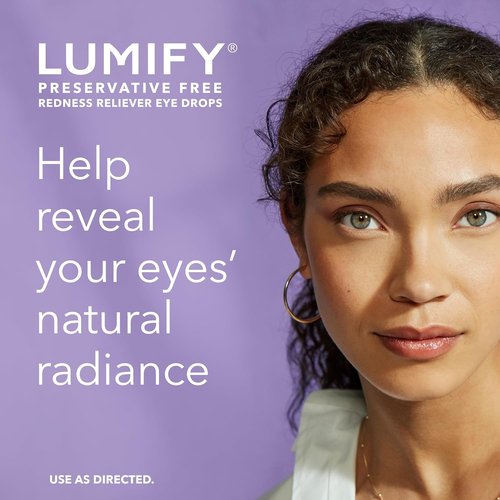 LUMIFY Eye Drops - Preservative-Free Redness Reliever for Sensitive Eyes | 20 Single-Use Vials, Works in 1 Minute