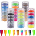 Duufin 36 Colors Nail Pigment Powder Colorful Luminous Pearlescent High-Gloss Halo Powder Pigment for Nails Art, Body and Crafts