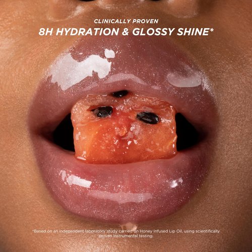 Gisou Honey Infused Hydrating Lip Oil, Nourishing Lip Moisturizer for Dry Lips (Watermelon Sugar)