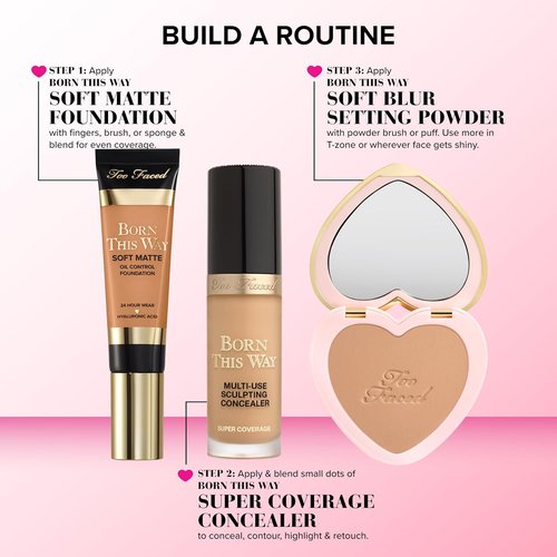 Too Faced Born This Way Setting Powder - Silky Smooth, Blurring Formula | Non-Comedogenic, 0.16 Ounce