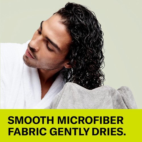 DevaCurl Microfiber Anti-Frizz Hair Towel - Gently Dries Hair | Stylish Gray Color