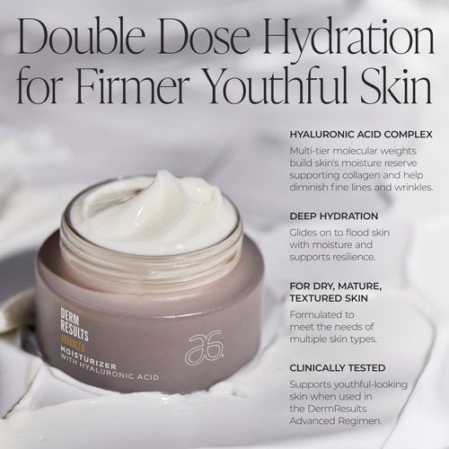 Arbonne DermResults Advanced Face Moisturizer with Hyaluronic Acid – Hydrating Facial Cream for Dry Skin – Anti-Aging Daily Facial Moisturizer for Women & Men - 1.7 oz (50 ml)