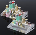 guuooge 2 Pack Perfume Organizer- 3 Tier Cologne Stand Clear Plastic Cologne Organizer for Men/Women Fragrance, Lotion, Skincare Display Holder Shelf(Clear)